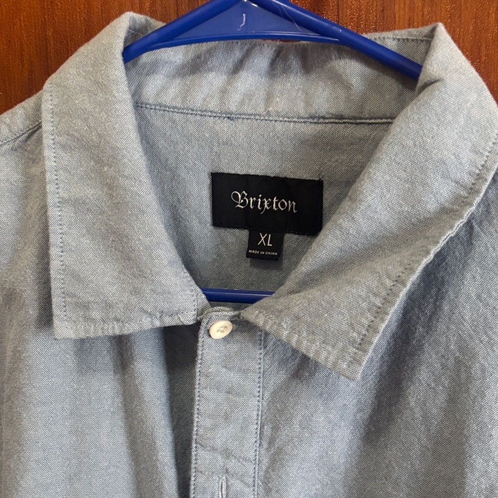 Brixton Light Gray Collared Shirt XL